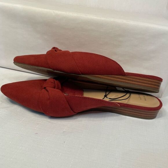 A New Day Women's Knotted Red Mules 8.5 New - Picture 3 of 5